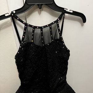 Black leotard + skirt girls dance costume